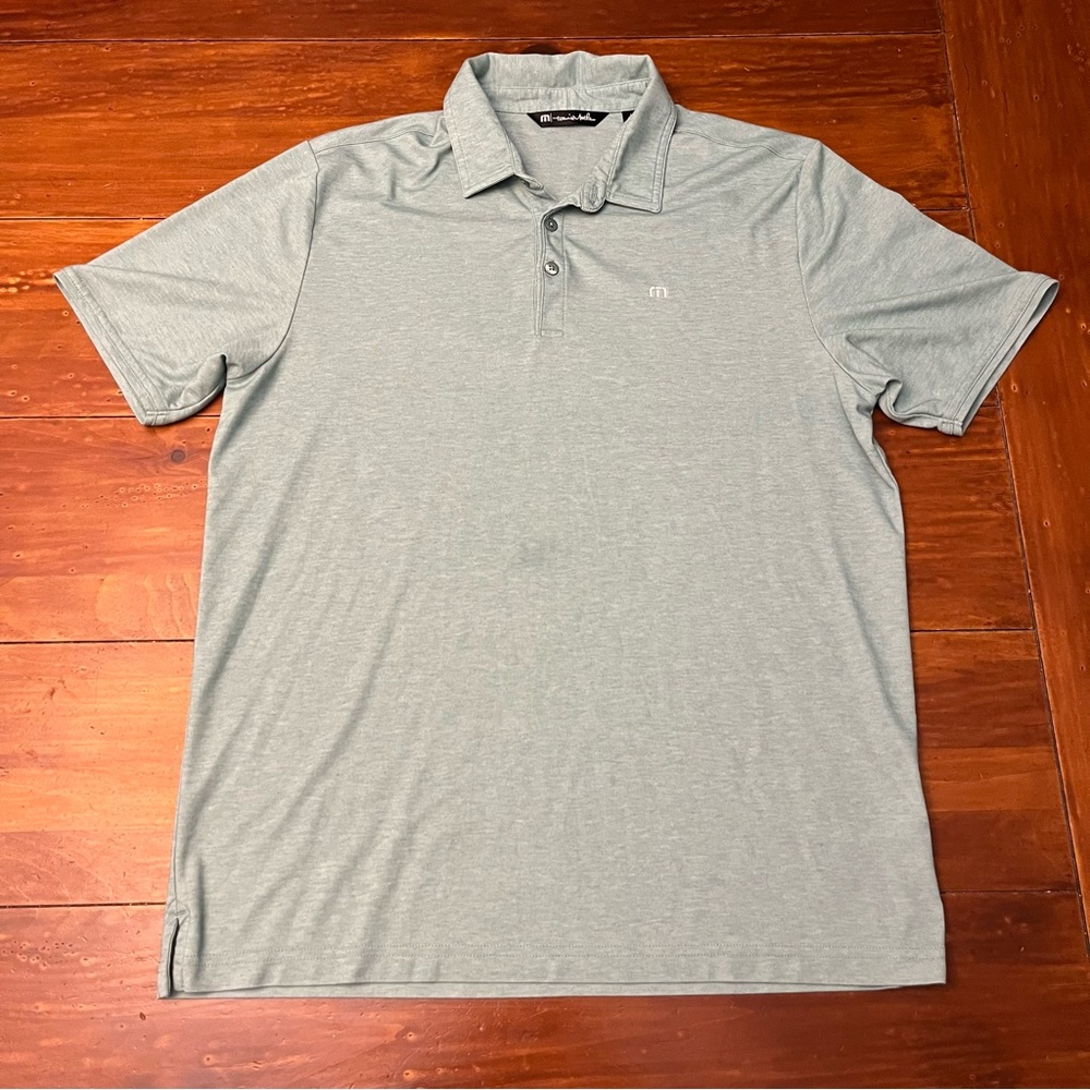 Travis Mathew Mens Size Large Light Green Golf Polo READ DESCRIPTION